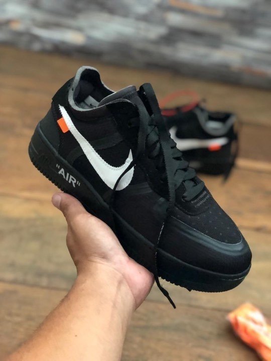 nike air force off white preto