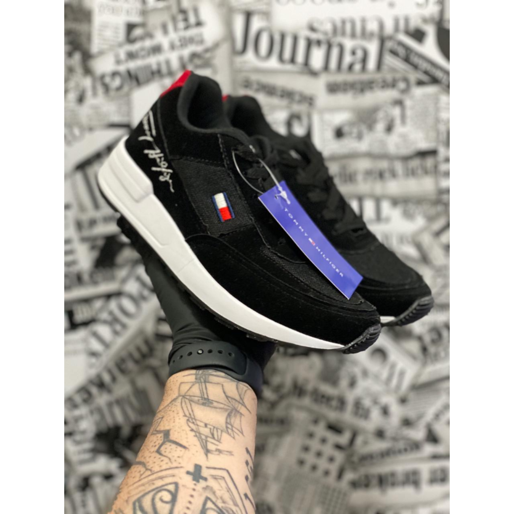 tenis tommy hilfiger preto
