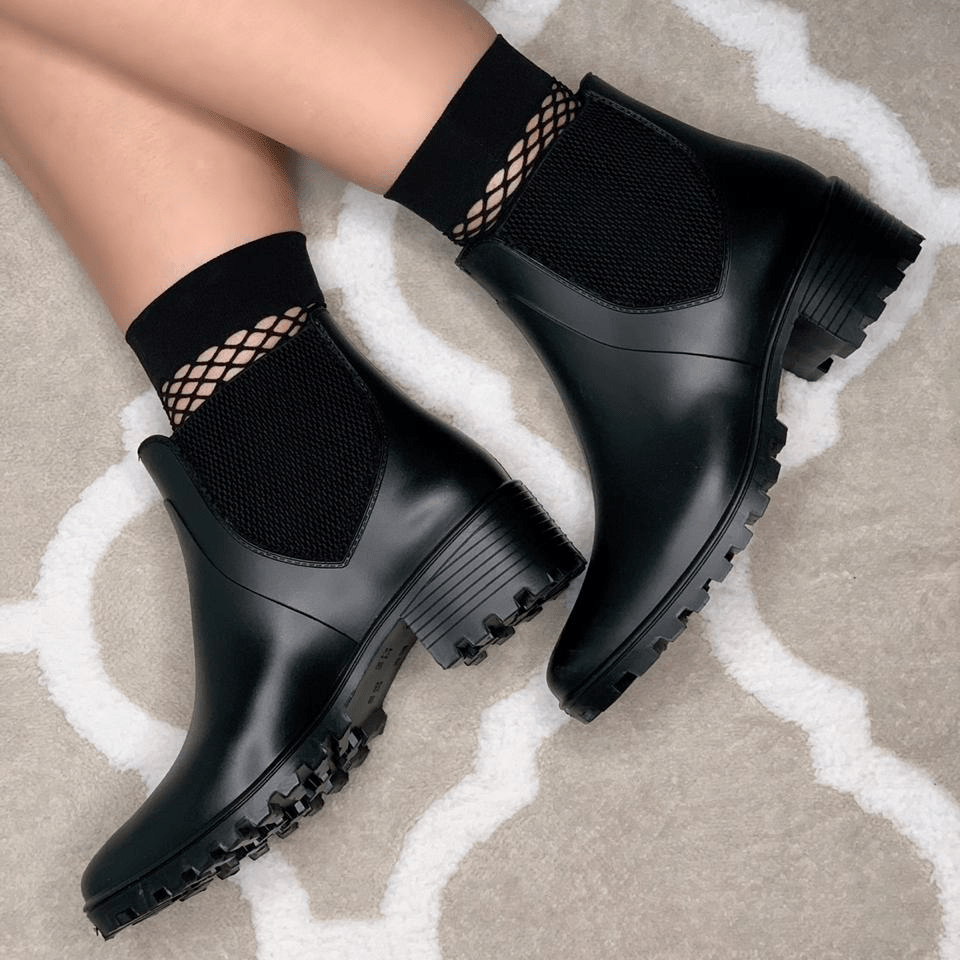 bota cano curto impermeavel feminina