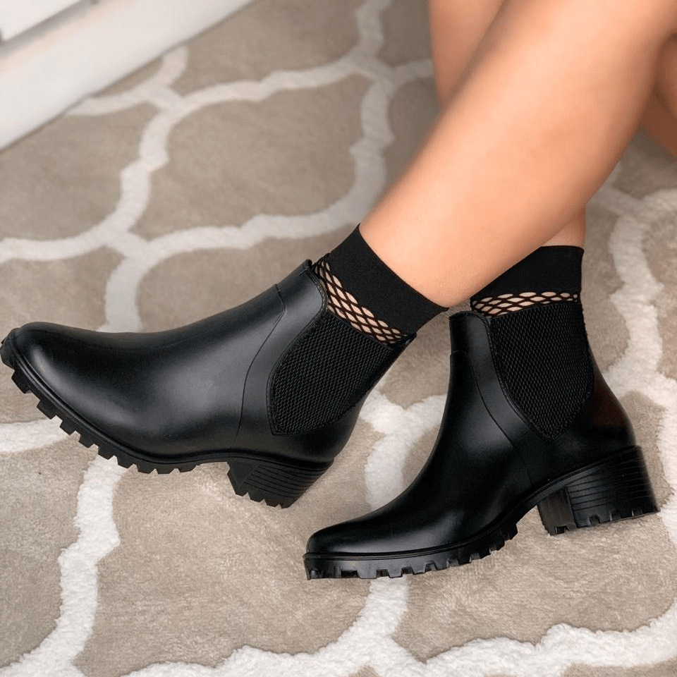 bota cano curto impermeavel feminina
