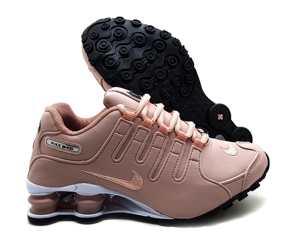 nike shox nz prata e azul marinho
