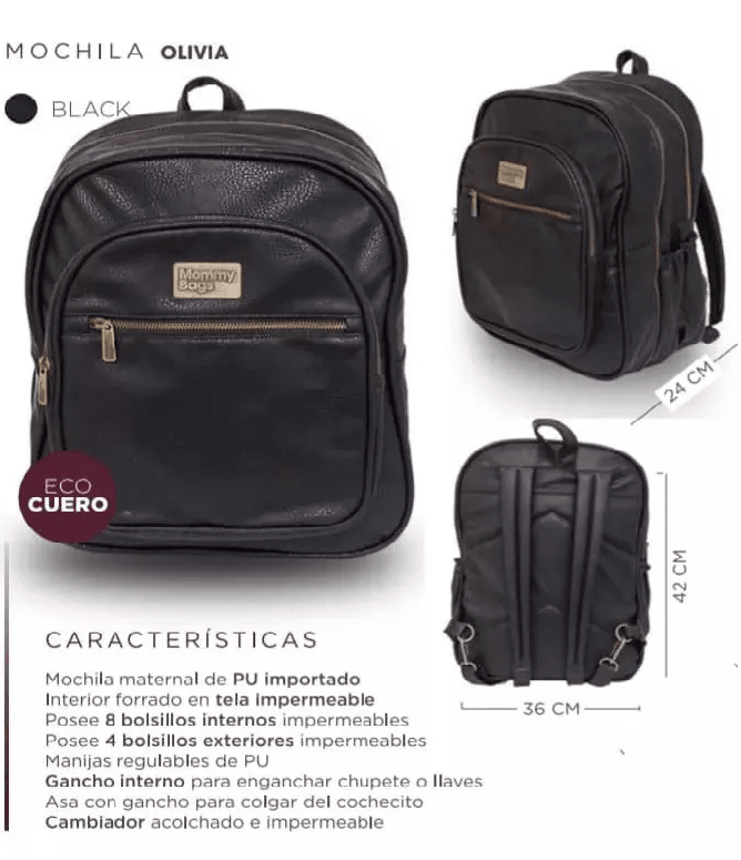 mochila maternal mommy olivia