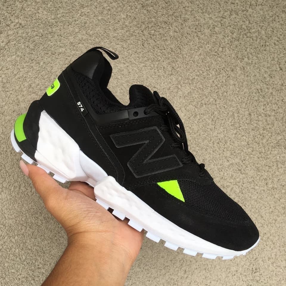 new balance preto e verde