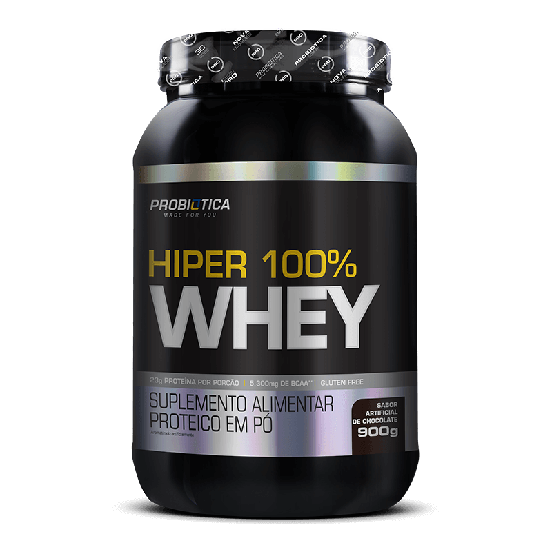 Hiper 100% Whey 900g - Probiótica - FRJ Suplementos