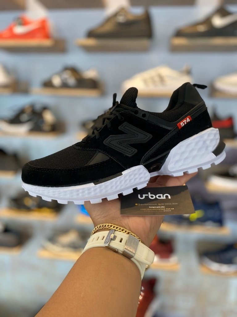 new balance preto e branco masculino