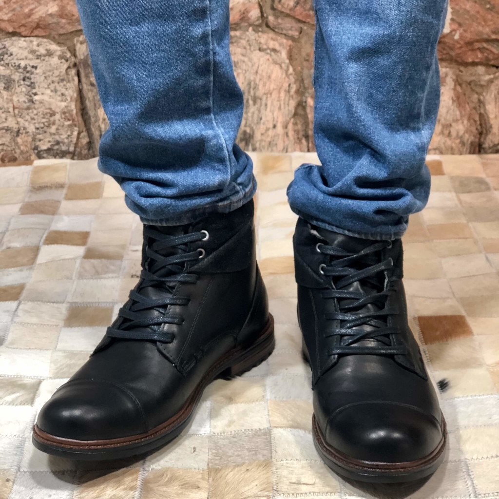 coturnos masculinos preto