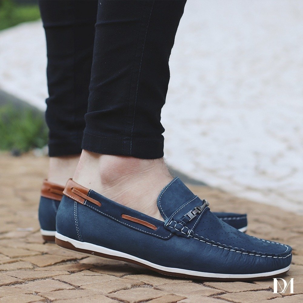 mocassim masculino couro