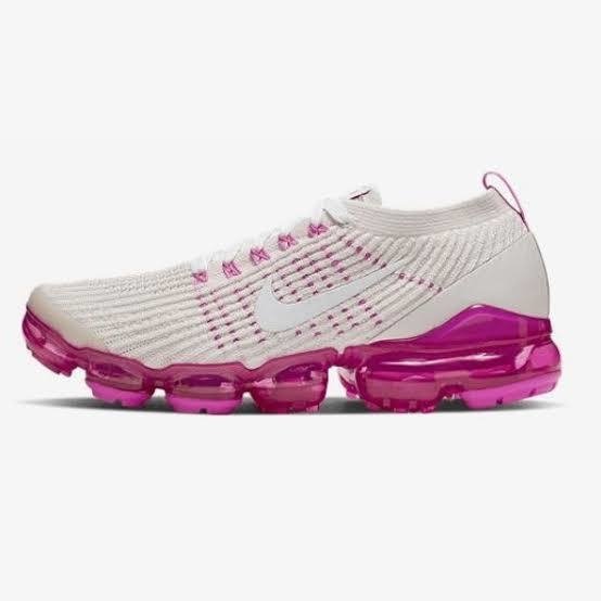 vapormax branco com rosa