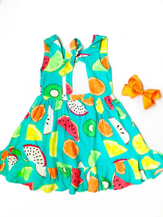 vestido infantil de viscose