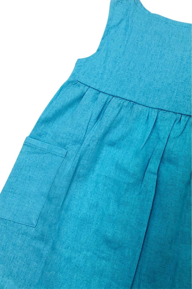 vestido infantil de linho