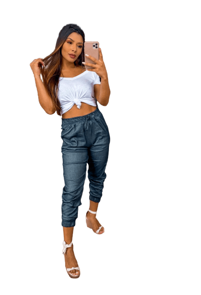 jogger jeans feminina