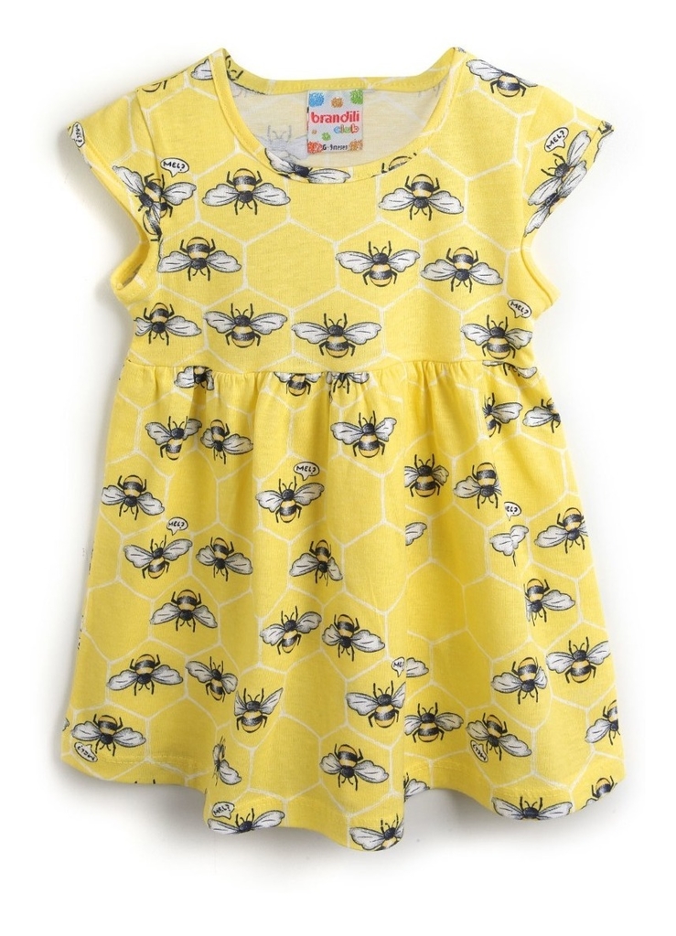 vestido com estampa amarela