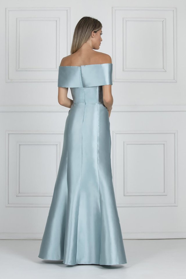 vestido longo ombro a ombro branco