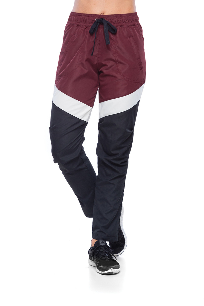 calça jogger bordo