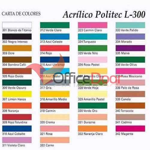 PINTURA ACRILICO POLITEC 20M - Comprar en OfficeDoor