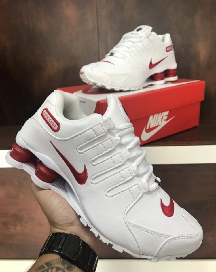 nike shox nz vermelho e branco