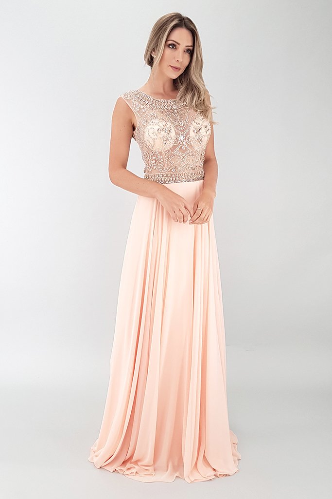 vestido longo salmao comprar
