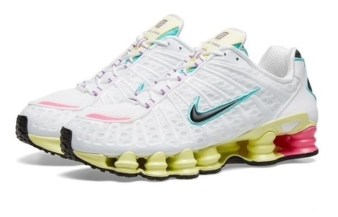 nike shox branco e rosa