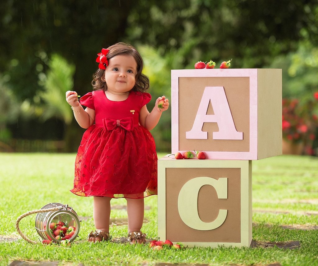 vestido de festa vermelho para bebe