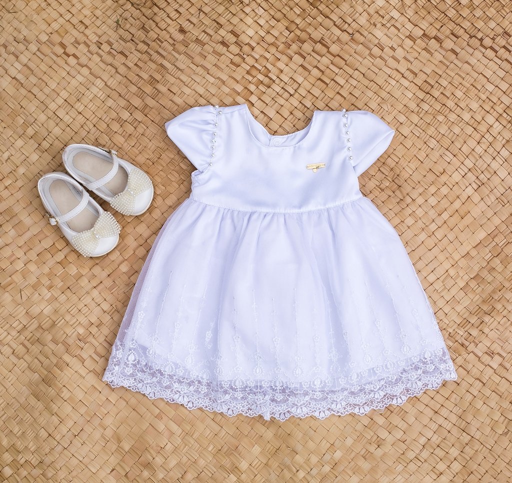 vestido para batizado bebe