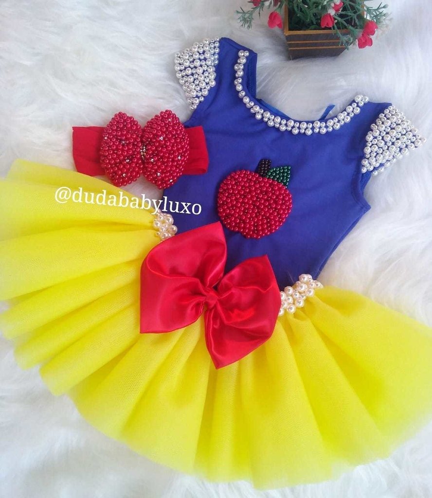 saia tutu branca de neve