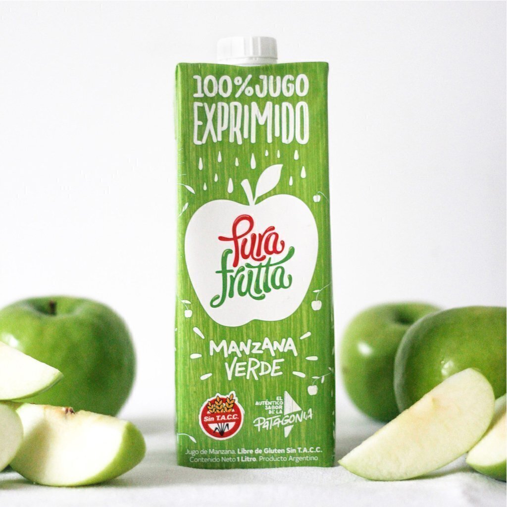 Jugo Exprimido Pura Frutta Manzana Verde 1 Lt