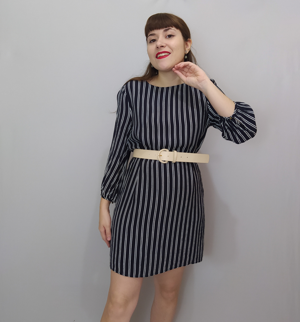 vestido listrado forever 21