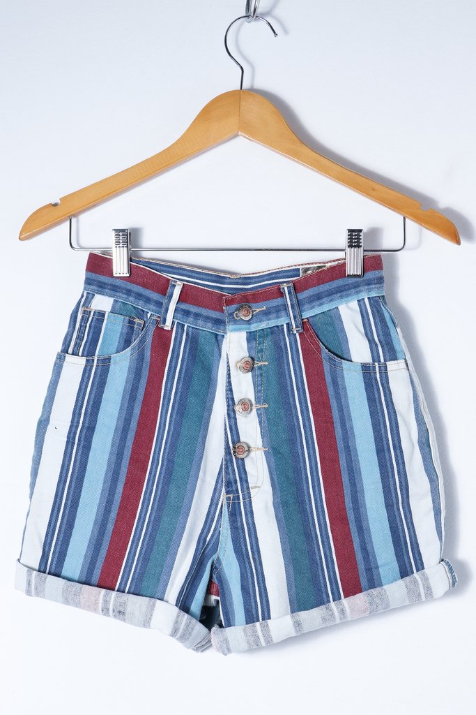 short jeans listrado