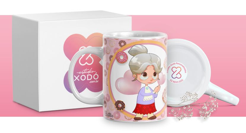 presente barato para o dia das mães caneca personalizada estudio xodo