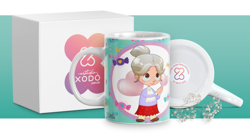 presente barato para o dia das mães caneca personalizada estudio xodo
