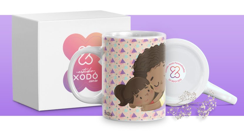 presente barato para o dia das mães caneca personalizada estudio xodo