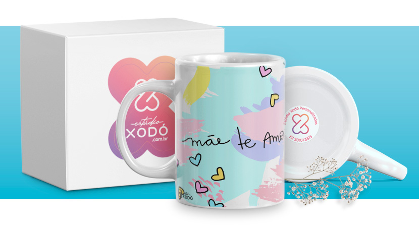 presente barato para o dia das mães caneca personalizada estudio xodo