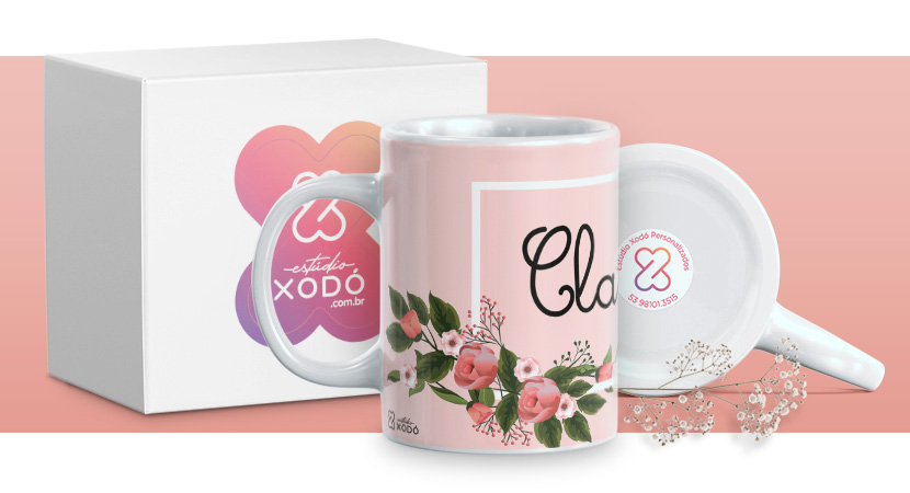 presente barato para o dia das mães caneca personalizada estudio xodo