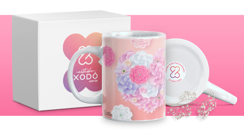 presente barato para o dia das mães caneca personalizada estudio xodo