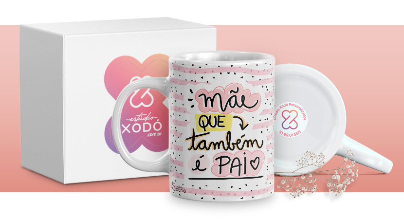 presente barato para o dia das mães caneca personalizada estudio xodo