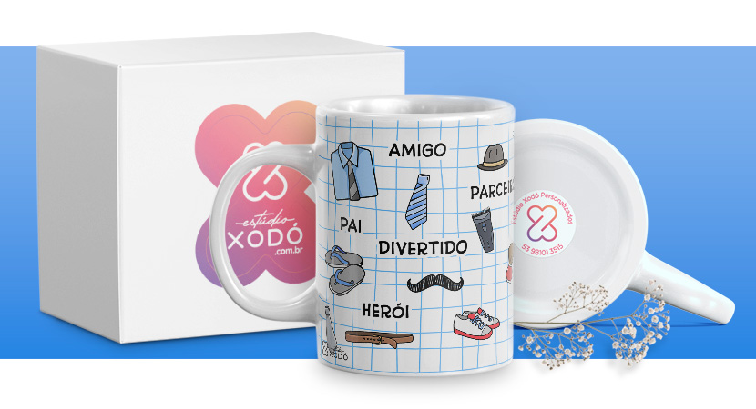 presente barato para o dia das mães caneca personalizada estudio xodo