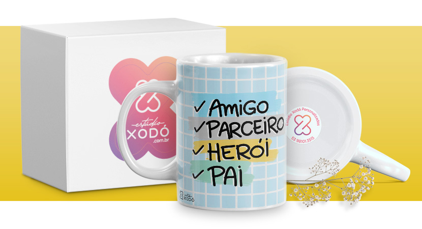 presente barato para o dia das mães caneca personalizada estudio xodo