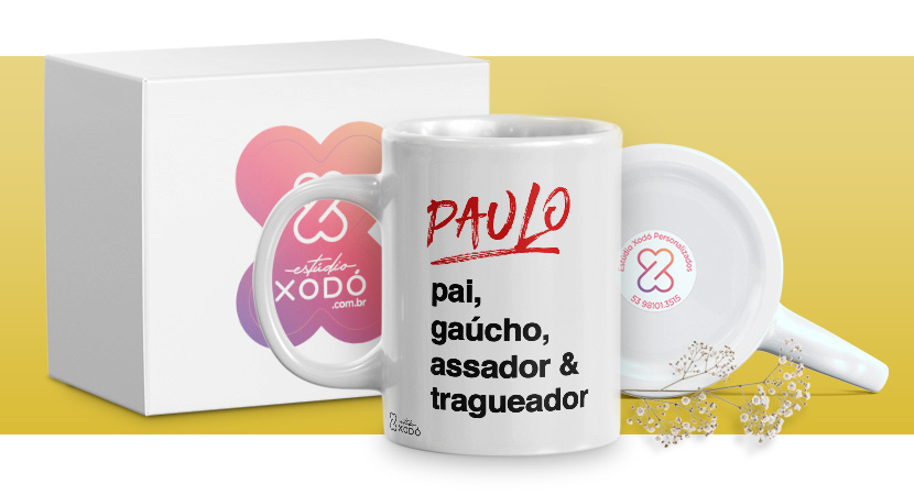 presente barato para o dia das mães caneca personalizada estudio xodo