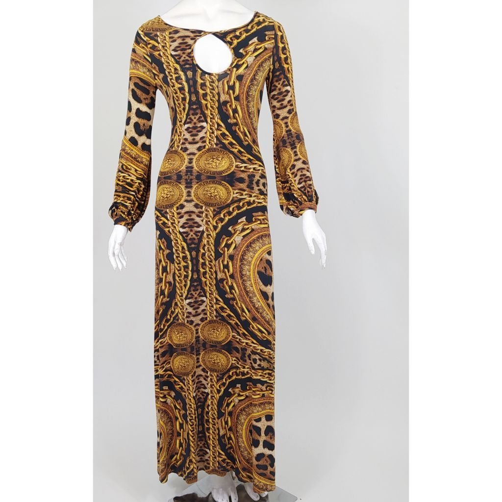 vestido longo versace