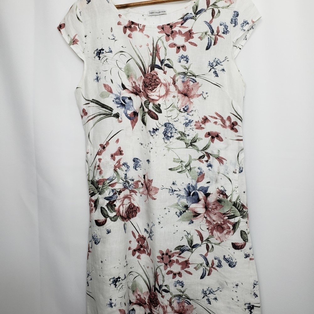 vestido de linho floral