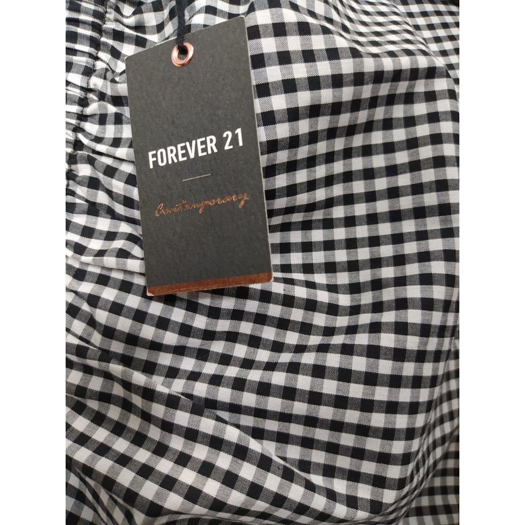 vestido xadrez forever 21