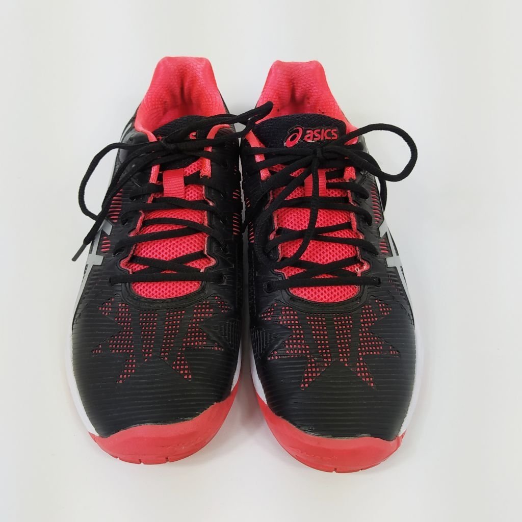 asics preto e laranja