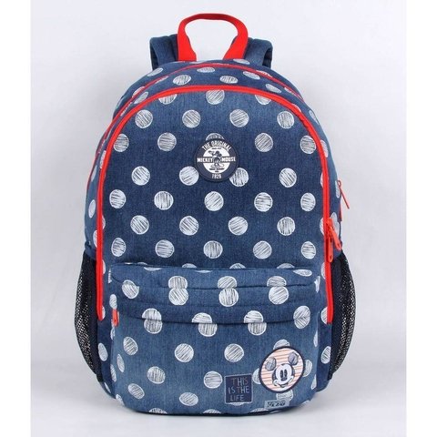 mochila jeans mickey