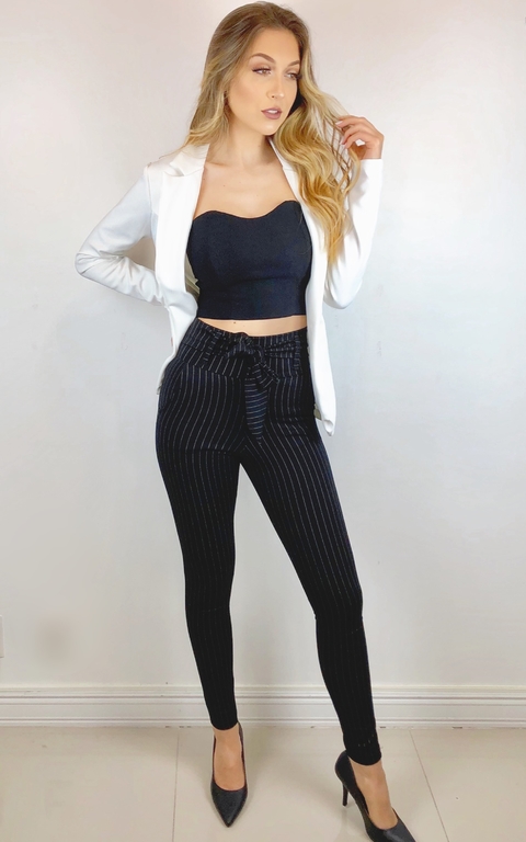 calça clochard risca de giz