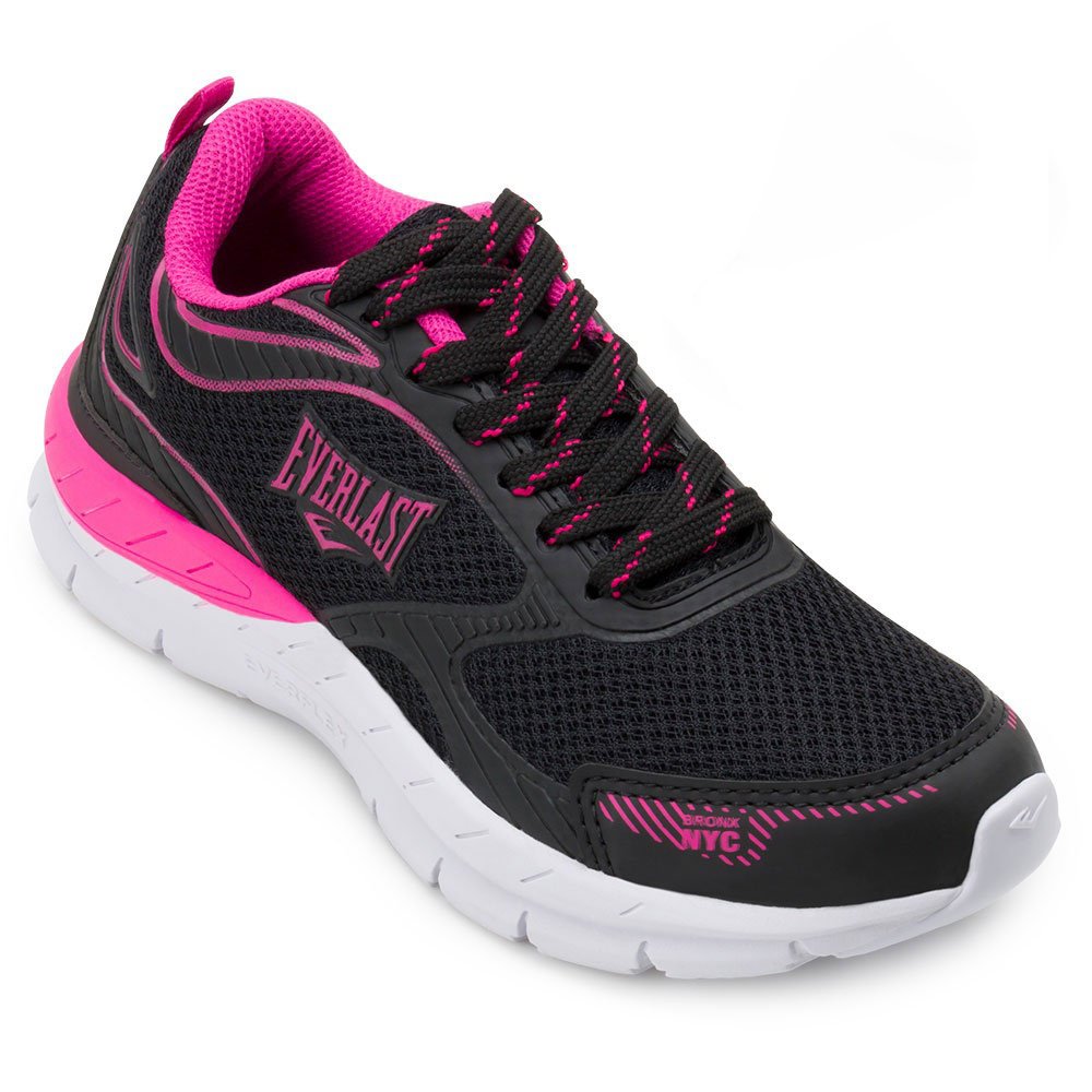 tenis everlast preto e rosa