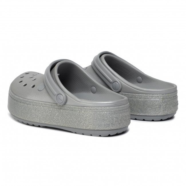 crocs plataforma gris