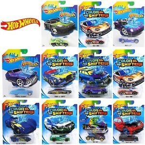 hot wheels que cambian de color con el agua