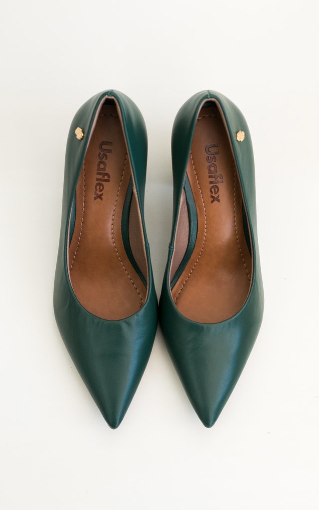 scarpin verde musgo