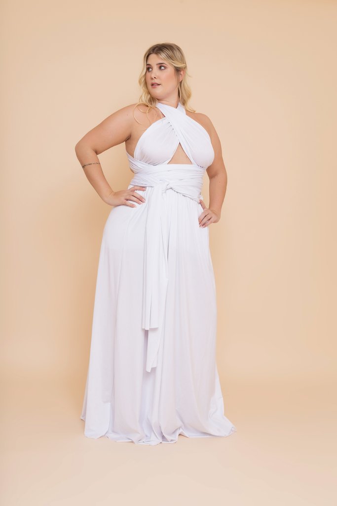 vestido multiformas branco