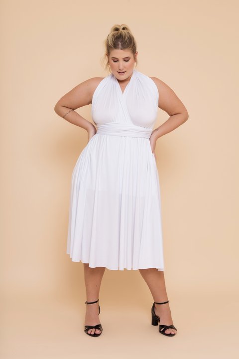 vestido multiformas branco